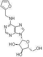 CAS # 4338-47-0, N-(2-Furanylmethyl)adenosine, N6-(2-Furanylmethyl)adenosine, N6-Furfuryladenosine, NSC 120958, Riboside, kinetin, Ribosylkinetin