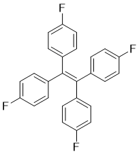 structure of CAS# 435-08-5, 1,1',1'',1'''-Ethene-1,1,2,2-tetrayltetrakis(4-fluorobenzene)
