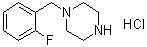 1-[(2-Fluorophenyl)methyl]piperazine monohydrochloride molecular structure (CAS 435345-41-8)