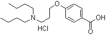 structure of CAS# 437651-44-0, 4-[3-(Dibutylamino)propoxy]benzoic acid hydrochloride