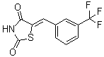 structure of CAS# 438190-29-5, (5Z)-5-[[3-(Trifluoromethyl)phenyl]methylene]-2,4-thiazolidinedione
