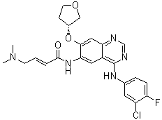 CAS # 439081-17-1, R-Afatinib, N-[4-[(3-Chloro-4-fluorophenyl)amino]-7-[[(3R)-tetrahydro-3-furanyl]oxy]-6-quinazolinyl]-4-(dimethylamino)-2-butenamide