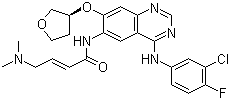 CAS 登录号：439081-18-2, BIBW 2992, N-[4-[(3-氯-4-氟苯基)氨基]-7-[[(3S)-四氢-3-呋喃基]氧基]-6-喹唑啉基]-4-(二甲基氨基)-2-丁烯酰胺