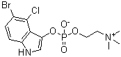 2-[[[(5-Bromo-4-chloro-1H-indol-3-yl)oxy]hydroxyphosphinyl]oxy]-N,N,N-trimethylethanaminium inner salt molecular structure (CAS 439809-43-5)