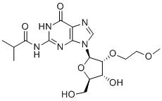 structure of CAS# 440327-50-4, N2-iso-Butyryl-2'-O-(2-methoxyethyl)guanosine