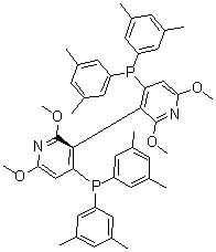 structure of CAS# 442905-33-1, (3R)-4,4'-Bis[bis(3,5-dimethylphenyl)phosphino]-2,2',6,6'-tetramethoxy-3,3'-bipyridine