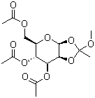 structure of CAS# 4435-05-6, 3,4,6-Tri-O-acetyl-beta-D-mannopyranose 1,2-(methyl orthoacetate)