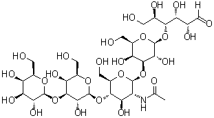 CAS # 443660-52-4, O-beta-D-Galactopyranosyl-(1→3)-O-beta-D-galactopyranosyl-(1→4)-O-2-(acetylamino)-2-deoxy-beta-D-glucopyranosyl-(1→3)-O-beta-D-galactopyranosyl-(1→4)-D-glucose
