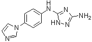 structure of CAS# 443799-45-9, N-[4-(1H-咪唑-1-基)苯基]-1H-1,2,4-三唑-3,5-二胺