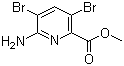 structure of CAS# 443956-21-6, 6-氨基-3,5-二溴吡啶-2-羧酸甲酯