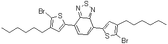 CAS # 444579-39-9, 4,7-Bis(5-bromo-4-hexylthiophen-2-yl)benzo[c][2,1,3]thiadiazole