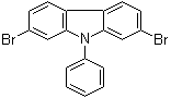 structure of CAS# 444796-09-2, 2,7-Dibromo-9-phenyl-9H-carbazole