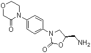 structure of CAS# 446292-10-0, (S)-4-(4-(5-(氨基甲基)-2-氧代恶唑烷-3-基)苯基)吗啉-3-酮