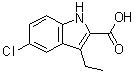 CAS 登录号：446830-67-7, 5-氯-3-乙基-1H-吲哚-2-羧酸