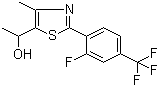 1-[2-[2-氟-4-(三氟甲基)苯基]-4-甲基噻唑-5-基]乙醇分子结构 (CAS 447406-75-9)