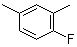 CAS # 452-65-3, 1,3-Dimethyl-4-fluorobenzene, 1-Fluoro-2,4-dimethylbenzene, 2,4-Dimethylfluorobenzene