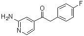 structure of CAS# 452056-80-3, 2-(4-Fluorophenyl)-1-(2-amino-4-pyridyl)ethanone
