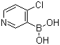 structure of CAS# 452972-10-0, 4-氯吡啶-3-硼酸
