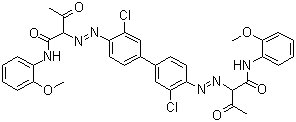 CAS # 4531-49-1, Pigment Yellow 17, 2,2'-[(3,3'-Dichloro[1,1'-biphenyl]-4,4'-diyl)bis(azo)]bis[N-(2-methoxyphenyl)-3-oxo-butanamide], C.I. 21105