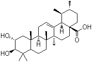 CAS # 4547-24-4, Corosolic acid, 2-alpha-Hydroxyursolic acid, (2a,3b)-2,3-Dihydroxy-urs-12-en-28-oic acid