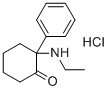 Deschloro-N-ethyl-ketamine hydrochloride molecular structure (CAS 4551-92-2)