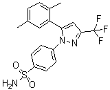 CAS # 457639-26-8, 2,5-Dimethylcelecoxib, 4-[5-(2,5-Dimethylphenyl)-3-(trifluoromethyl)-1H-pyrazol-1-yl]benzenesulfonamide