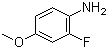 structure of CAS# 458-52-6, 2-Fluoro-4-methoxyaniline