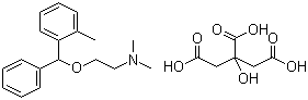 CAS # 4596-23-0, Orphenadrine citrate, Norflex, N,N-Dimethyl-2-[(2-methylphenyl)-phenylmethoxy]ethanamine 2-hydroxypropane-1,2,3-tricarboxylic acid salt