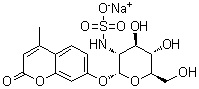 structure of CAS# 460085-45-4, 7-[[2-脱氧-2-(磺基氨基)-alpha-D-吡喃葡萄糖基]氧基]-4-甲基-2H-1-苯并吡喃-2-酮单钠盐