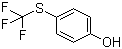 CAS # 461-84-7, 4-(Trifluoromethylthio)phenol, 4-Trifluoromethylmercaptophenol, 4-Trifluoromethylsulfanylphenol