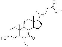 CAS # 462122-38-9, (3alpha,5beta,6alpha)-6-Ethyl-3-hydroxy-7-oxo-cholan-24-oic acid methyl ester