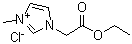 structure of CAS# 464916-25-4, 1-(2-Ethoxy-2-oxoethyl)-3-methyl-1H-imidazolium chloride