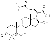 CAS # 465-18-9, Polyporenic acid C, 16alpha-Hydroxy-24-methylene-3-oxo-5alpha-lanosta-7,9(11)-diene-30-oic acid
