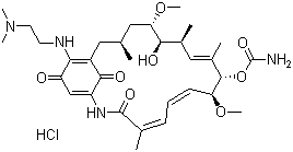 structure of CAS# 467214-21-7, Alvespimycin hydrochloride