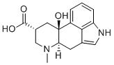 CAS # 468-95-1, 10-hydroxy-6-methyl-ergoline-8-carboxylic acid, (6aR,9R,10aS)-10a-Hydroxy-7-methyl-4,6,6a,7,8,9,10,10a-octahydro-indolo[4,3-fg]quinoline-9-carboxylic acid