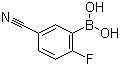 structure of CAS# 468718-30-1, 5-氰基-2-氟苯硼酸