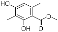structure of CAS# 4707-47-5, Methyl 2,4-dihydroxy-3,6-dimethylbenzoate