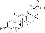 CAS # 471-53-4, Enoxolone, 18-beta-Glycyrrhetinic acid, 3b-Hydroxy-11-oxo-18b,20b-olean-12-en-29-oic acid