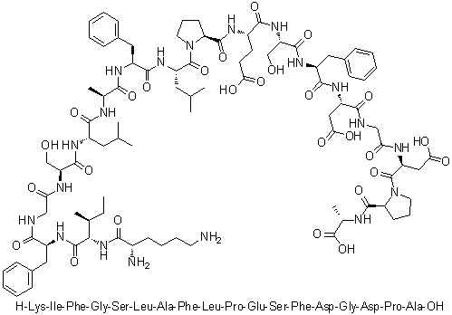 CAS 登录号：473461-56-2, L-赖氨酰-L-异亮氨酰-L-苯丙氨酰甘氨酰-L-丝氨酰-L-亮氨酰-L-丙氨酰-L-苯丙氨酰-L-亮氨酰-L-脯氨酰-L-alpha-谷氨酰-L-丝氨酰-L-苯丙氨酰-L-alpha-天冬氨酰甘氨酰-L-alpha-天冬氨酰-L-脯氨酰-L-丙氨酸