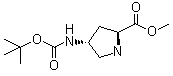 structure of CAS# 473806-21-2, (4R)-4-[[(1,1-Dimethylethoxy)carbonyl]amino]-L-proline methyl ester