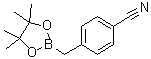 structure of CAS# 475250-43-2, 4-[(4,4,5,5-四甲基-1,3,2-二氧杂环戊硼烷-2-基)甲基]苯甲腈