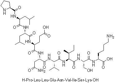 CAS # 475467-65-3, L-Prolyl-L-leucyl-L-leucyl-L-alpha-glutamyl-L-asparaginyl-L-valyl-L-isoleucyl-L-seryl-L-lysine