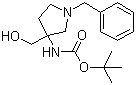 structure of CAS# 475469-14-8, 1-苄基-3-羟甲基-3-Boc-氨基吡咯烷