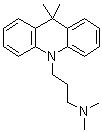 CAS # 4757-55-5, Dimethacrine, 10-[3-(Dimethylamino)propyl]-9,9-dimethylacridan, Dimetacrine, Dimetacrino, Dimetacrinum, Dimethacrin, Dimethacrine, NSC 100297
