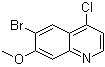 structure of CAS# 476660-71-6, 6-溴-4-氯-7-甲氧基喹啉