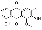 2,8-Dihydroxy-1-methoxy-3-methyl-anthraquinone molecular structure (CAS 477-85-0)