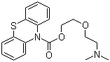 CAS # 477-93-0, Dimethoxanate, 10H-Phenothiazine-10-carboxylic acid 2-[2-(dimethylamino)ethoxy]ethyl ester