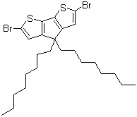 CAS # 478404-10-3, 2,6-Dibromo-4,4-dioctylcyclopenta[2,1-b:3,4-b']dithiophene