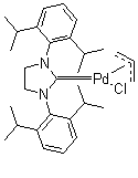 structure of CAS# 478980-01-7, 丙烯基[1,3-双(2,6-二异丙基苯基)-2-咪唑烷亚基]氯化钯( II)