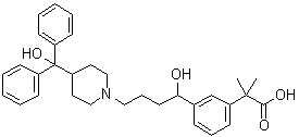 CAS # 479035-75-1, 3-[1-Hydroxy-4-[4-(hydroxydiphenylmethyl)-1-piperidinyl]butyl]-alpha,alpha-dimethylbenzeneacetic acid